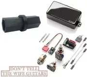 EMG HA BLACK CHROME ALNICO HUMBUCKER SIZED SINGLE COIL SOUND PICKUP ( HEX TOOL )