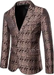 [Generic] Men Fashion Jacquard Suit Jacket Classic Male Business Social Formal Blazers Wedding Party Dress Blazers