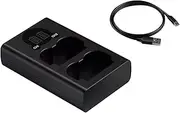 Dual Slot Battery Charger Replacement for Fujifilm XT5/ XT4/ XH2S 8.4V Battery