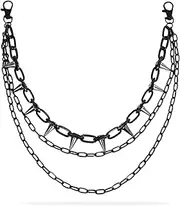 [GlamRays] Pants Chain For Men Punk Wallet Chain With Lobster Clasps Cool Gifts For Adult Men Hip Hop Pocket Chains, Black, X-Large