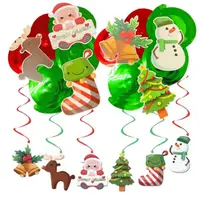 在飛比找momo購物網優惠-聖誕節佈置可愛螺旋裝飾6款1組(聖誕節 布置 聖誕 派對 耶