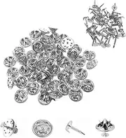BOBOZHONG Butterfly Couplers in Pin Shape for Pins and Attachments, Pack of 50 Fasteners Butterfly Clips Pin Cap Lapel Pin Holder Clasp Replacement for DIY, Ties, Jackets, Hats, Bags