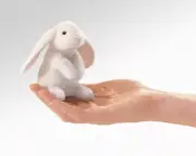 NEW PLUSH SOFT TOY Folkmanis 2745 Mini Lop Ear Eared Rabbit Finger Puppet