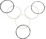 Labymos Black Nylon Core Silver-Plated Copper Wound 1st-6th(.028-.043) 6pcs Classical Guitar Strings String Set