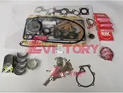 for KUBOTA Excavator V1502 Engine kit + Full Gasket kit + Piston Ring + crankshaft conrod Bearing + Water Pump