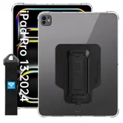 Armor-X ( ZXS Series ) 4 corner protection case w/ hand strap,Shoulder Strap, kick stand & X-mount for iPad Pro 13" ( M4 ) [ZXS-iPad-PR10CL-SX]