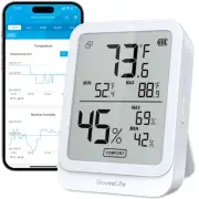 GoveeLife Hygrometer Thermometer H5104, Bluetooth Room Temperature Monitor wi...