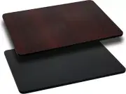 24'' X 30'' Restaurant Table Top with Black or Mahogany Reversible Laminate Top