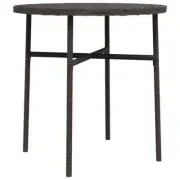 Round Tea Table 45cm Wicker Rattan Outdoor Patio Dining Lounge Side Bistro Brown
