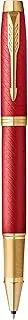[PARKER] IM Rollerball Pen | Premium Red Lacquer with Gold Trim | Fine Point with Black Ink Refill | Gift Box, 1 Count (Pack of 1)