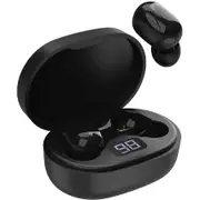 Laser TWS Mini Earbuds with ENC and LED Display - Black