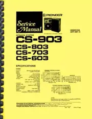 Pioneer CS-903 Speakers SERVICE MANUAL