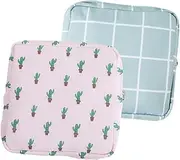OATIPHO 2Pcs Portable Sanitary Pad Bags Convenient Travel Supplies for Menstrual Products Compact Pouches for Coins Cards and Hygiene Essentials Stylish Checkered