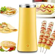 Electric Egg Roll Maker, Omelette Maker with 9 Minutes Cooking Automatic Rising & Stainless Steel Non Stick, Egg Boiler Sausage Machine Hot Dog Roll Maker Egg Cooker Breakfast Machine