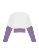 Palm Angels Kids Layered Logo Cotton T-shirt (14 Years) - Lilac - 14YR (14 Years) 14YR (14 years)