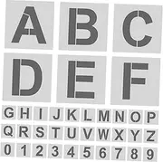 Veemoon 1set Blank Alphabet and Number Stencil Set for Kids Reusable Plastic Craft Templates for Learning Letters and Numbers for Painting Crafting