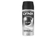 LYNX Antiperspirant Aerosol 72-hour sweat protection Black deodorant with frozen pear and cedarwood scent 165 mL