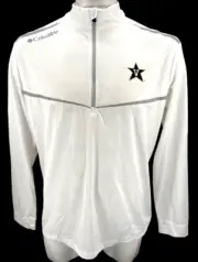 NEW Vanderbilt Commodores Columbia Golf Omni-Wick white 1/4 Zip LS Shirt Men's L