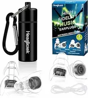High Fidelity Concert Ear Plugs, Hearprotek Noise Reduction Music Earplugs, Hearing Protection for Musicians, Festival