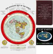 Flat Earth Map - Gleason's New Standard Map Of The World - Medium 18 x 24" 1892