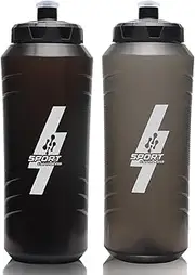 1L Leak Proof Sports Squeeze water Bottle BPA Free 2 packs