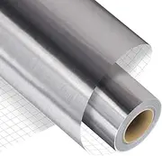 Madlie Brushed Silver Permanent Adhesive Vinyl Roll - 12" x 15 FT Premium Permanent Vinyl for Craft，Signs, Scrapbooking,and Other Craft Cutters.