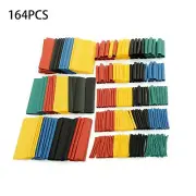 164pcs/set Mixed Color Heat Shrink Tubing Heat Insulation Shrinkable Tube Sleeve