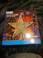 Christmas Decorations, HueLiv Christmas Tree Topper Star with Lighted White Rota