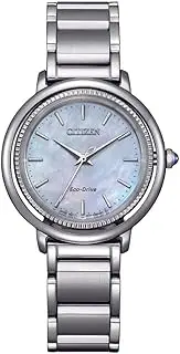 [CITIZEN] L Eco-Drive Mother of Pearl Stainless Steel Women's Watch (EM1100-84D)