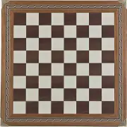 Maple Walnut Chess and Checkers Mosaic Boards Board 1 3/4" Squares Brass Corners