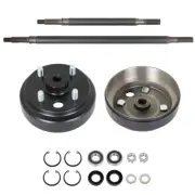 Rear Axle and Brake Hub Drum Assembly Kit For E-Z-GO Elec 1982-Up Golf Cart