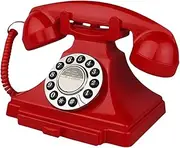 Classic Telephone Voice Recorder for Celebratory Events, Red, as described
