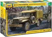 Zvezda ZS3656 3656-WC-51 Beep US Military Multipurpose 3/4T Vehicle, 1/35 Scale Model Kit
