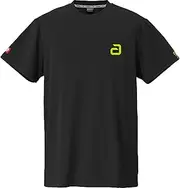 [ANDRO] J.T.T.A (Japanese Table Tennis Association) Official Unisex Napa T-Shirt, Deo Alpha, Black x Neon Yellow