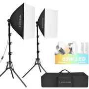 Julius Studio [2-Pack] 85W LED Softbox Lighting Kit, 20 x 28 inch (W x H) Sof...