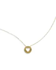 Moon & Meadow 14K Yellow Gold Heart Cutout Pendant Necklace, 18
