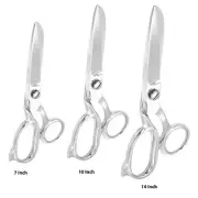 Silver Tailor Scissors Sewing Dressmaking Upholstery Fabric Cutting 7 " 10" 14"