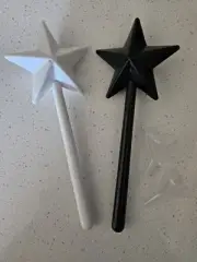 Salt and Pepper Shaker Magic Wands Duo Salt, Black and White 2 Pack With Funnels