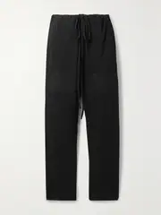 [FRANCES DE LOURDES] FRANCES DE LOURDES - Bailey Cotton And Cashmere-blend Track Pants - Black - large large Black
