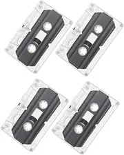 jojofuny 4pcs Blank Audio Tape Cassette Tape Cases Blank Tape Cassete Vintage Blank Cassette Blank Cds Tapes Cassette Recorder Blank Cassettes Tape Cassette Tape for Recording Cassette Case