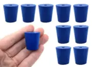 10PK #3 ASTM Neoprene Stoppers, 1 Hole - Eisco Labs