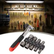 Small and Portable Socket Spanner Set 10pcs Ratchet Wrench Drill Bit Adapter