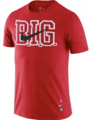 NIKE BROOKLYN NETS B.I.G RED T-SHIRT CU1643-657 MEN SIZE LARGE-2XL