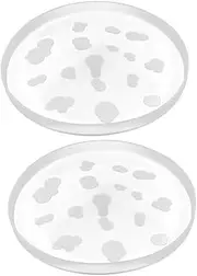 [MOKKHNB] 2pcs Collapsible Popcorn Bowl Lid Microwave Safe Cover for Popcorn Bowls Food Grade Plastic Prevents Splattering Easy Cleanup Suitable for Microwave Heating
