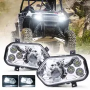 For Polaris Sportsman RZR Ranger XP 800 900 2X ATV UTV LED Headlights Hi/Lo Beam