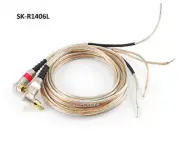 6ft CablesOnline 14AWG Speaker Wire Pair Cables w/ 2 Right Angle RCA Male Plugs