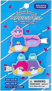 Sanrio 493538 TUXEDOSAM Character Hair Clip Set Birthday Tuxedo Sam