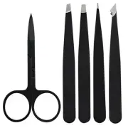 5Pcs Multi-purpose Eyebrow Tweezer Stainless Steel Eyebrow Facial Hair Trimmer