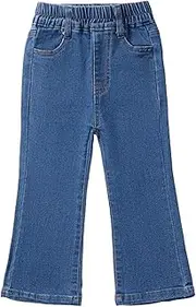 [KKmeter] Baby Girls Vintage Bell-Bottoms Jeans Elastic Flare Pant Trousers Leggings Toddler Clothes