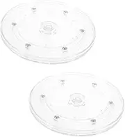 VINTORKY 2pcs Spice Rack 360° Rotating Turntable for Kitchen Countertop Condiment Organizer Smooth Rotation and Noise Design